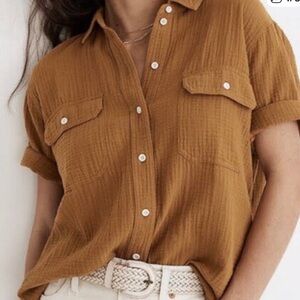 Madewell Brown Button Down Shirt